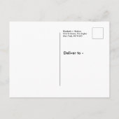 単純なエレガント写真の白い文字日付を保存 案内ポストカード (裏面)