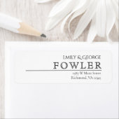 単純なクラシック差出人住所ラベル ラベル (インサイチュ)