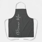単純なグレーの影パーソナライズされた響 エプロン (正面)