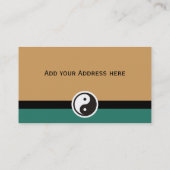 単純なシンボル – イン&ヤン+テキスト&アイディア 名刺 (裏面)