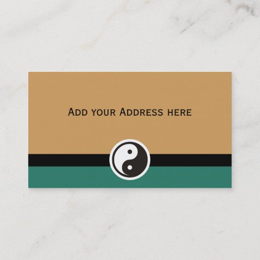 単純なシンボル – イン&ヤン+テキスト&アイディア 名刺 (裏面)