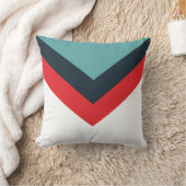 単純なパターン赤い青の白 クッション (ブランケット)