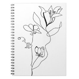 単純なフローラノートブック ノートブック