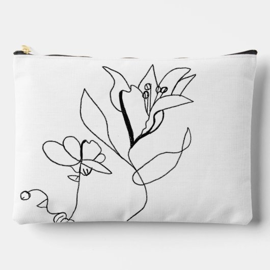 単純なフローラバッグ アクセサリーポーチ (正面)