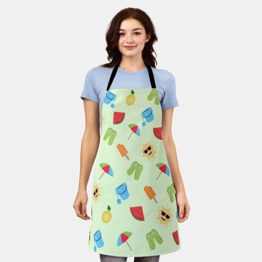 単純な夏 エプロン (着用した状態)