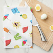 単純な夏 キッチンタオル (四つ折り)