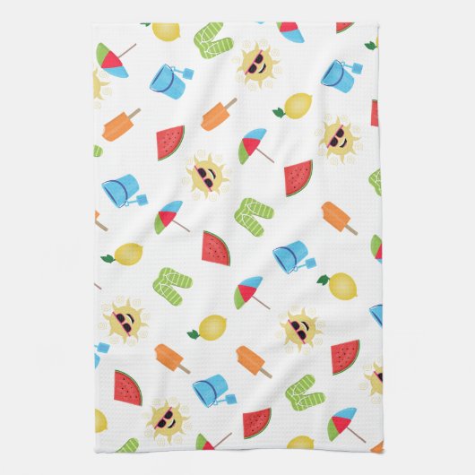 単純な夏 キッチンタオル (縦)