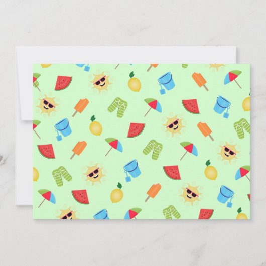 単純な夏 招待状 (正面)