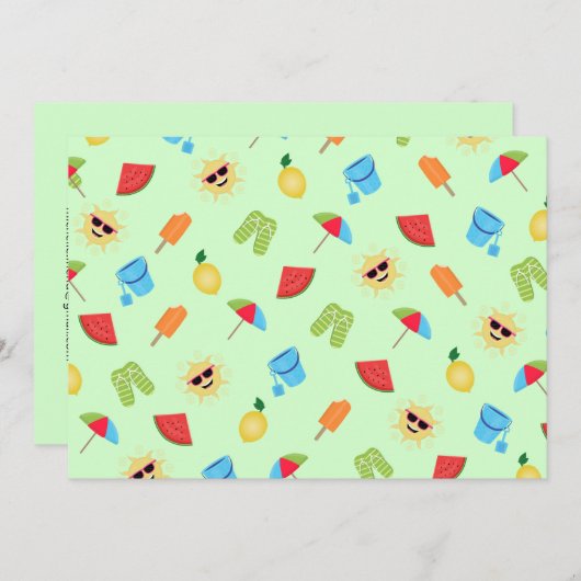 単純な夏 招待状 (正面/裏面)