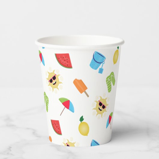 単純な夏 紙コップ (裏面)