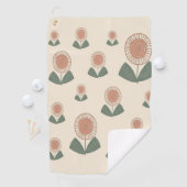 単純な花柄 ゴルフタオル (インサイチュ)