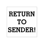 単純な"送信者に戻る!" ゴム印 (インプリント)