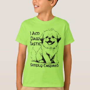 単純にエンスペード私はポー – タスティックShihTzu子供 Tシャツ