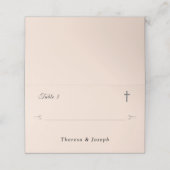 単純にカトリックのシャンパンピンク プレイスカード (外部開封)