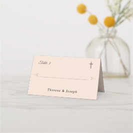 単純にカトリックのシャンパンピンク プレイスカード