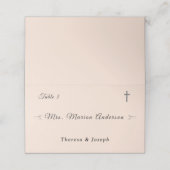 単純にカトリックのシャンパンピンク プレイスカード (外部開封)