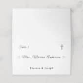 単純にカトリックの白 プレイスカード (外部開封)