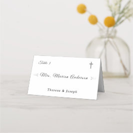 単純にカトリックの白 プレイスカード