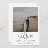 単純にクォータインテーブル番号 招待状 (正面/裏面)