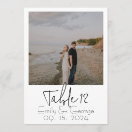 単純にクォータインテーブル番号 招待状