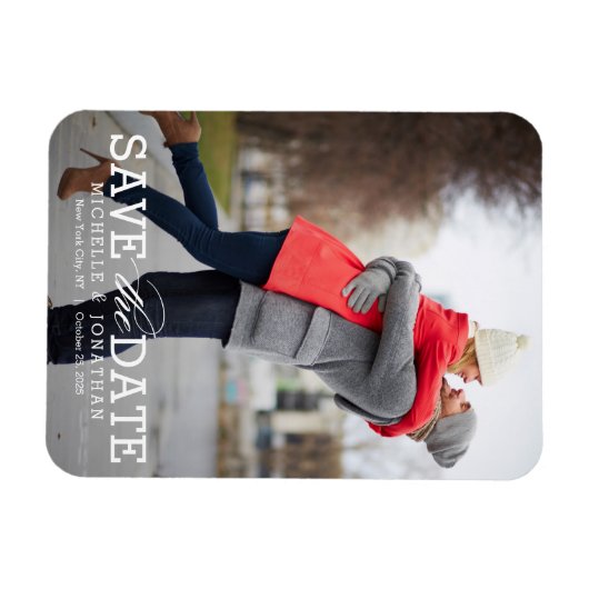 単純にタイムレス編集可能なカラー日付を保存 マグネット (横)