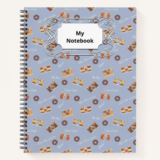 単純にミリマリストのヴィンテージカメラ写真 ノートブック (正面)