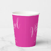 単純にモダンスクリプトのピンクの退職パーティー 紙コップ (右)