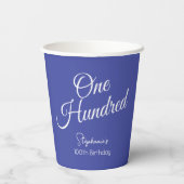 単純にモダンスクリプトLavender 100誕生日 紙コップ (裏面)