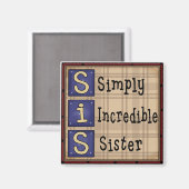 単純に信じられないほどの姉妹SISマグネット マグネット (正面/裏面)