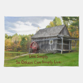 単純に古い工場を生きる キッチンタオル