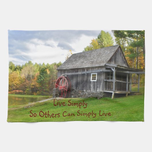 単純に古い工場を生きる キッチンタオル (横)