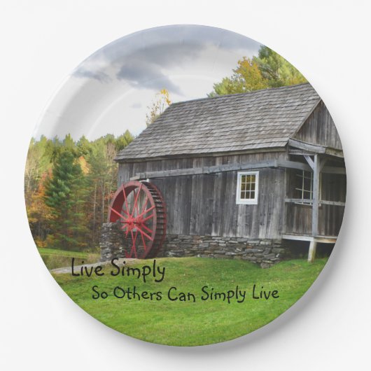 単純に古い工場を生きる ペーパープレート (正面)