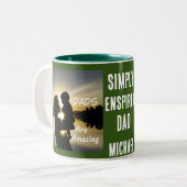 単純に必要なパパは素晴らしい ツートーンマグカップ (正面左)