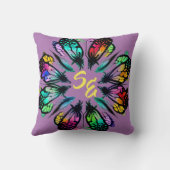 単純に必要な蝶の枕 クッション (裏面)