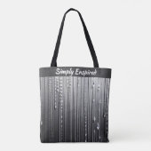 単純に必要な黒い輝き再利用可能 トートバッグ (裏面)