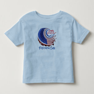 単純に必要な"愛国者の息子"の星とストライプ： トドラーTシャツ