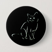 単純に白い子ネコ 缶バッジ (正面)