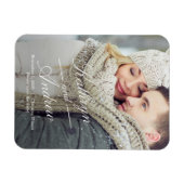 単純に私たちの結婚式の日付磁石を保存 マグネット (横)