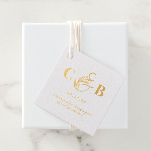 単純に素晴ら実在しいホイル結婚式の引き出物ラベル フェイバータグ (箱)