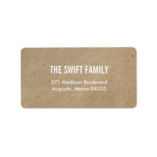 単純に細工された住所 シール (正面)