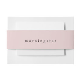 単純に繊細なピンクの姓 招待状ベリーバンド