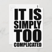 単純に複雑すぎる ポストカード (正面/裏面)