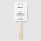 単純に豪華な編集可能カラー結婚式 プログラム ハンドファン (正面)