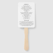 単純に豪華な編集可能カラー結婚式 プログラム ハンドファン (裏面)