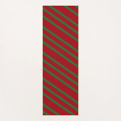 単純に赤と緑のメリークリスマスパターン ヨガマット (正面)