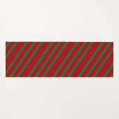 単純に赤と緑のメリークリスマスパターン ヨガマット (正面(横))