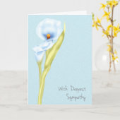 単純に述べた悔やみや弔慰とカーラリリー カード (黄色い花)