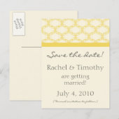 単純にGlamoulous日付はがき、黄色を保存 案内ポストカード (正面/裏面)