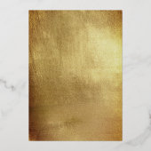 単純エレガントなTaupeとメタリック金ゴールド 箔招待状 (裏面)
