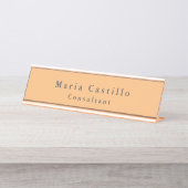 単純エレガントミニマモダンリスト デスクネームプレート (正面)